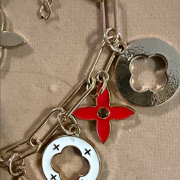 Elegant Multicolor Charm Bracelet 14k gold plated - Picture 5 of 6